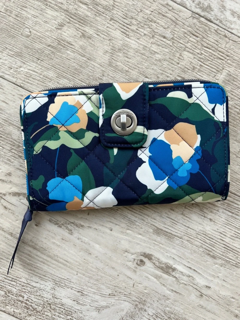 Vera Bradley RFID Turnlock Wallet, Immersed Blooms Performance Twill - Picture 2 of 11